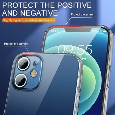 Hülle für iPhone 16 15 14 Pro Max Plus 13 11 12 7 8 Klar Cover Stoßfest Handy