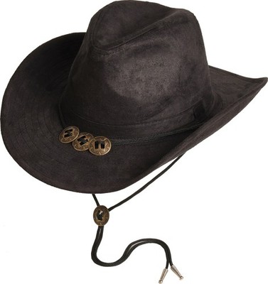 Scippis Oklahoma Hut Schwarz Markanter Westernhut aus Polyester Leicht & robust