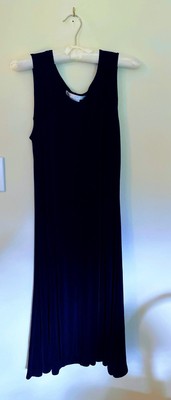 Womens Dress, Kiara; medium black flared at the bottom, sleeveless