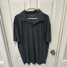 True Classic XL Gray Polo Shirt Short Sleeve Collared Button Men's