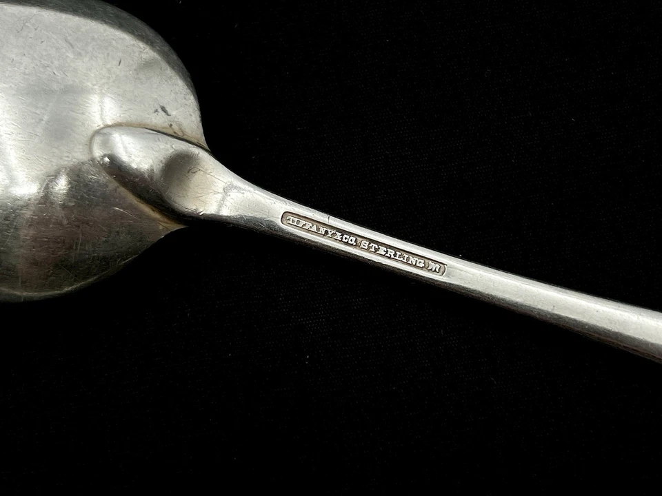 Tiffany Faneuil 925 Sterling Silver 7-1/8" Oval Soup Place Spoon; Mono - Image 4 of 4