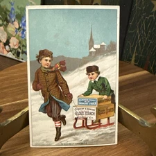 Victorian Trade Card Gilbert Graves Laundry Starch Buffalo NY Blank Back 1800s