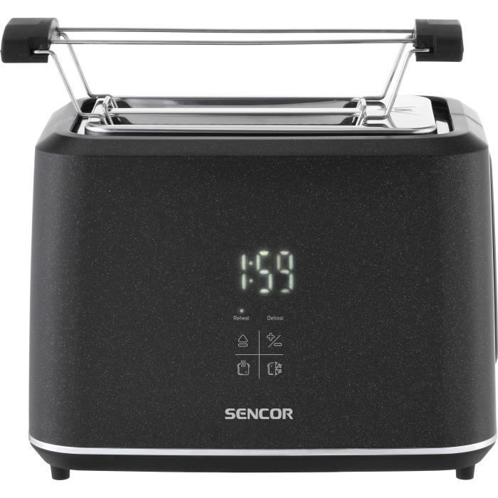Grille-pain noir tactile Sencor pour partager un petit-déjeuner gourmand en famille