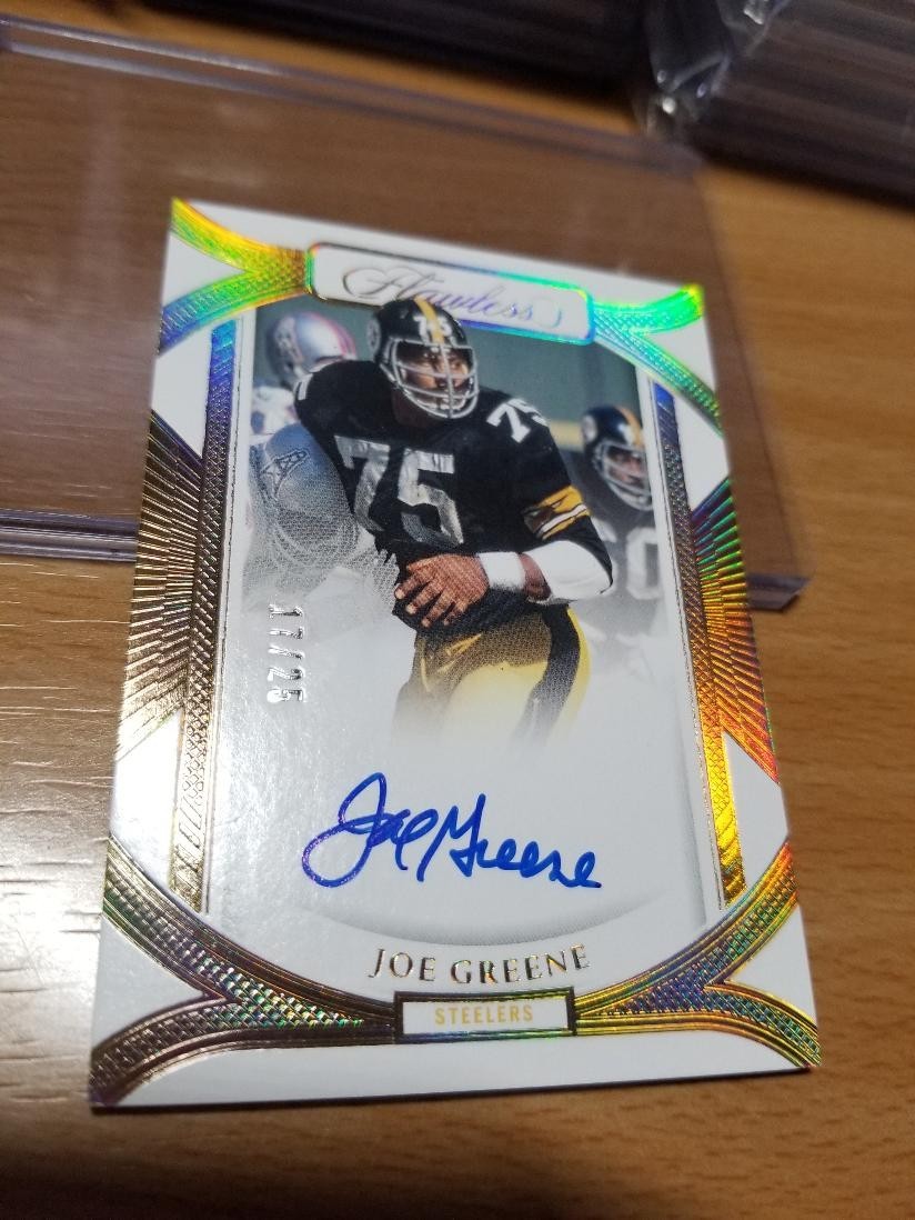 2024 Panini Flawless Joe Greene Autograph Frame Signatures Auto #/25 view 3
