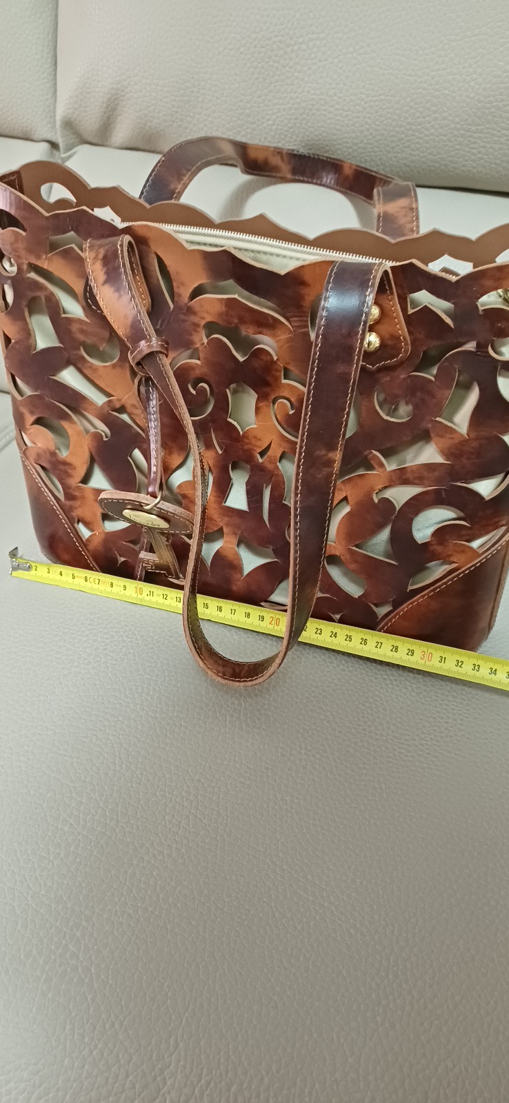 Borsa donna braccialini in pelle vera