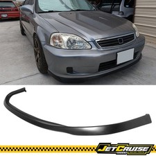 Fits 99-00 Honda Civic Ek Jdm Sir Style Front Bumper Lip Spoiler Unpainted Pu