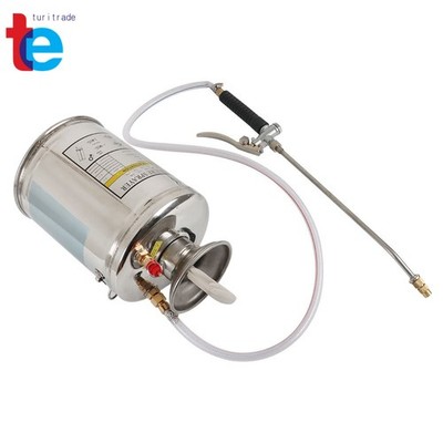1Gallon 4L Stainless Steel Sprayer w/3' Hose for Pesticide Clean and Sanitizing