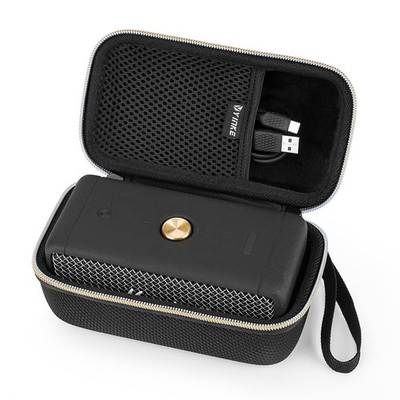 Bluetooth Speaker Hard Case - Portable Organizer Carry Cover & Storage Bag Gold