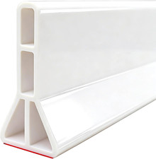 3" High Collapsible Shower Threshold Water Dam 59In Shower Water Splash Guard Sh