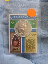 Ty Cobb 1992 1oz .999 Pure Silver Round Card Coin MLB Legends of Baseball