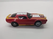 TYCO HO TCR Red Camaro #6 Total Control Racing Slotless Car Working Headlights