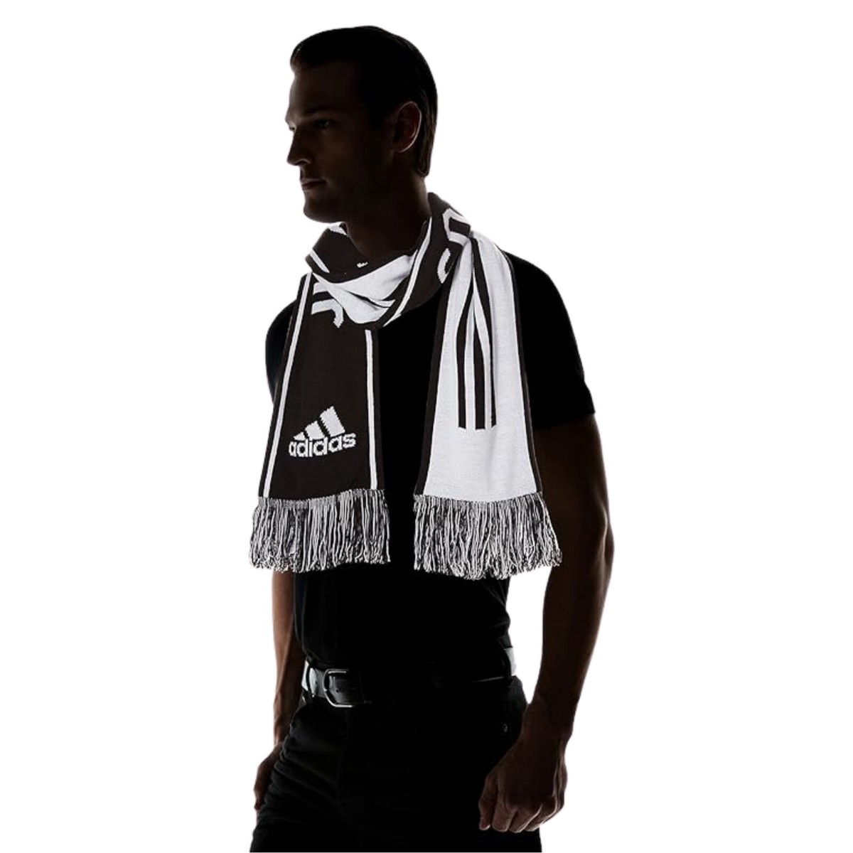 ADIDAS Juventus Match Wear Scarf Adult One Size Black White