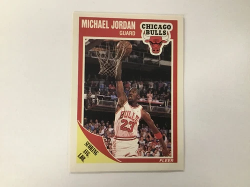 B207 Michael Jordan 1989 Fleer Scoring Average Leader #21 Chicago Bulls HOF NBA