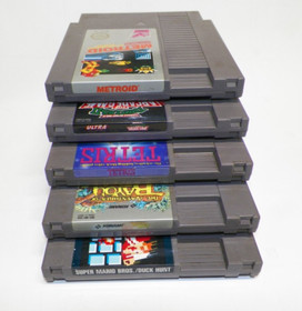 5 Juegos Nintendo NES Tetris, Metriod Mario Duck Hunt, Bayou Billy, Ninja Turtles