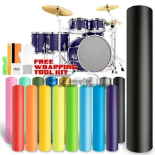 Drum Wrap Vinyl Kit Matte Surface For Snare Kick Bass Tom WMP Shell Skin Decal