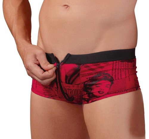 BOXER PARA HOMBRES ROJO LENCERÍA GAY ERÓTICA TALLA S Y M | eBay