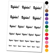 Rejoice Christian Fun Text Temporary Tattoo Water Resistant Set Collection