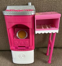 2012 Barbie Doll Furniture - I Can Be a Dessert Chef - Oven with Table Y7380