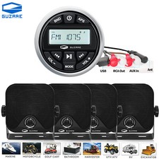 Guzare Marine Bluetooth Radio Receiver And Boat Waterproof Speakers for Yacht
