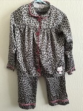 Carters Leopard Cheetah Cat Animal Print 2 Piece Grey Black Pink Pjs Pajamas 12