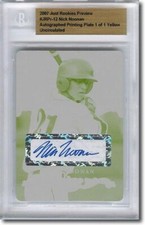 2007 Nick Noonan Rookie Autograph Printing Press Plate Auto RC 1/1