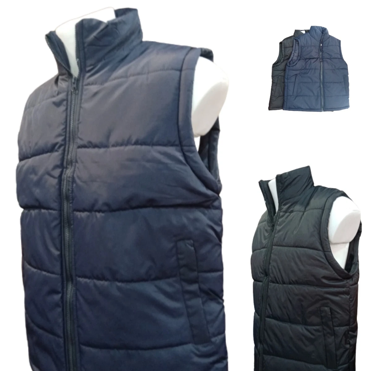 Gilet Imbottito Uomo Senza Maniche | Leggero, Caldo, Con Colletto Alto - Per Autunno/Inverno, Taglie M-5XL