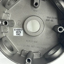 GRD Round Weatherproof Box, Five Threaded Outlets, Gray E155517 2D76 VXC ⭐