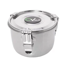 CVault Stainless Steel Holder With Boveda Humidity Pack- Large .95 Liters