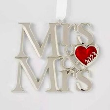 2023 MRS MRS 1ST FIRST CHRISTMAS TOGETHER WEDDING ANNIVERSARY ORNAMENT NIB
