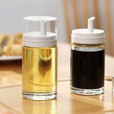 Olive Oil & Vinegar Dispenser Bottle Set Small Glass Leak-Proof Oil Container.