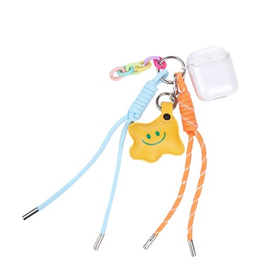 Handmade Keychains DIY Bags Pendants Smiling Faces Woven Ropes Cute Accessor _r1
