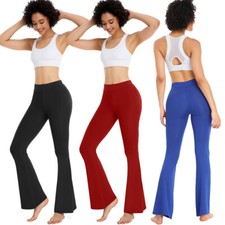 Women Yoga Flare Pants Wide Long Leg Casual Leggings Dancing Fitness Bootcut