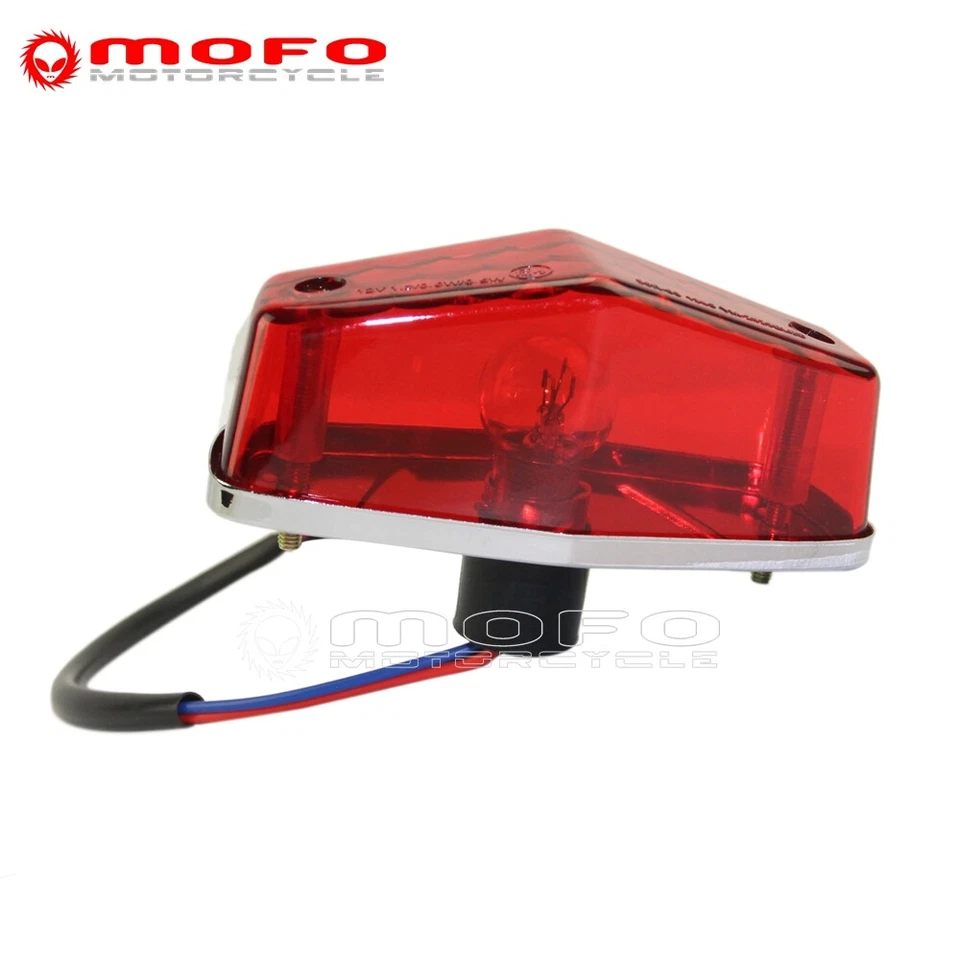 Lámpara de freno trasera universal para Yamaha/Suzuki personalizada y café estilo corredor roja Foto 3 de 4
