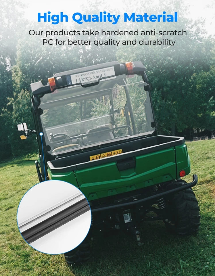 Panel de parabrisas trasero UTV para Gator XUV 550 560 590i/E/M RSX860i RSX850i Trail Foto 4 de 4