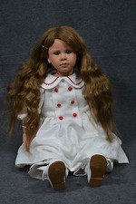 Puppe, Sammlerpuppe,Ruth Treffeisen,Mädchen, 62 cm, 1991