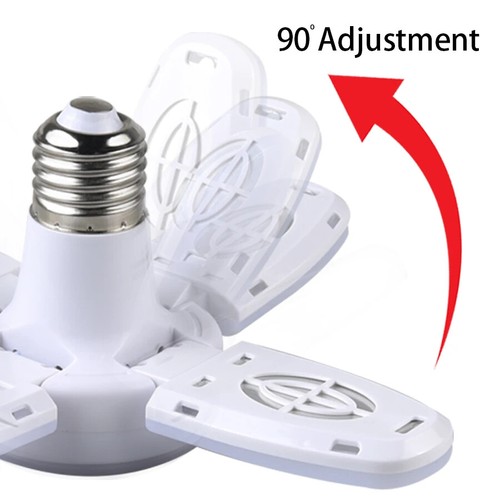 LED Bulb 28W Bombilla Lampada Spotlight E27 Foldable AC 220V 110V Fan Blade - Picture 4 of 10