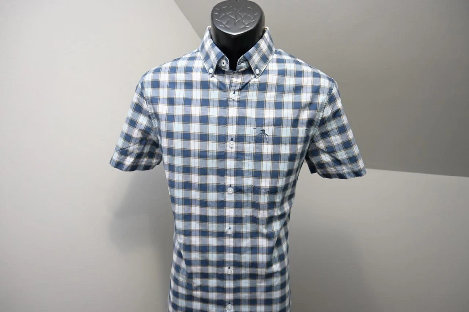 Penguin MunsingWear Button Up Dress Shirt Classic Fit Plaid Mens Size Small - Image 2 of 4