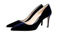 Luxus Prada Pumps Schuhe 1I939F Blau Samt Neu 40 40,5 Uk 7