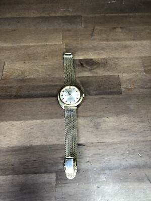 Vintage Haste Watch Men Gold Tone Day Date 21 Jewels Automatic