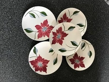 5 Blue Ridge B&B plates Petal Point