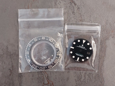 ORIGINAL KIT ZIFFERBLATT LÜNETTE ZEIGER ROLEX GMT MASTER 116710 CHROMALIGHT SELTEN