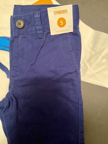 NWT Boys 5 Gymboree “SUPER DUDES” Cotton White Bike TOP & Blue PANTS 2pc Set $50 - Picture 4 of 8