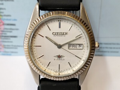 VINTAGE CITIZEN 21 JEWELS AUTOMATIC WHITE DIAL 4R02149 JAPAN MEN'S