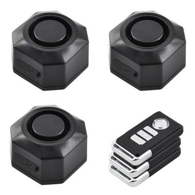 3pcs Electric Scooter Anti-Theft Alarm Remote Security Vibration Bike Motorcycle