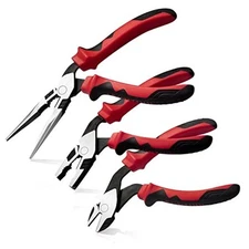 High Leverage - Angled Head 8 Inch Needle Nose & 7 Inch Diagonal Pliers Set