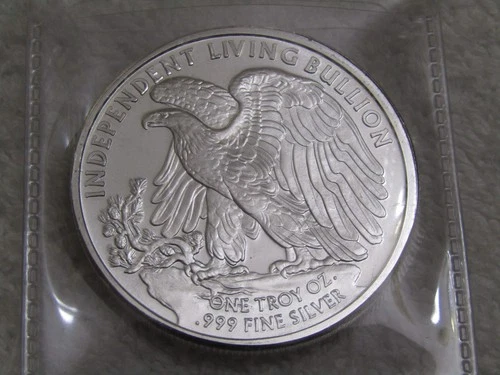 Independent Living Bullion 1 Troy Oz. .999 Fine Silver Round Walking Liberty