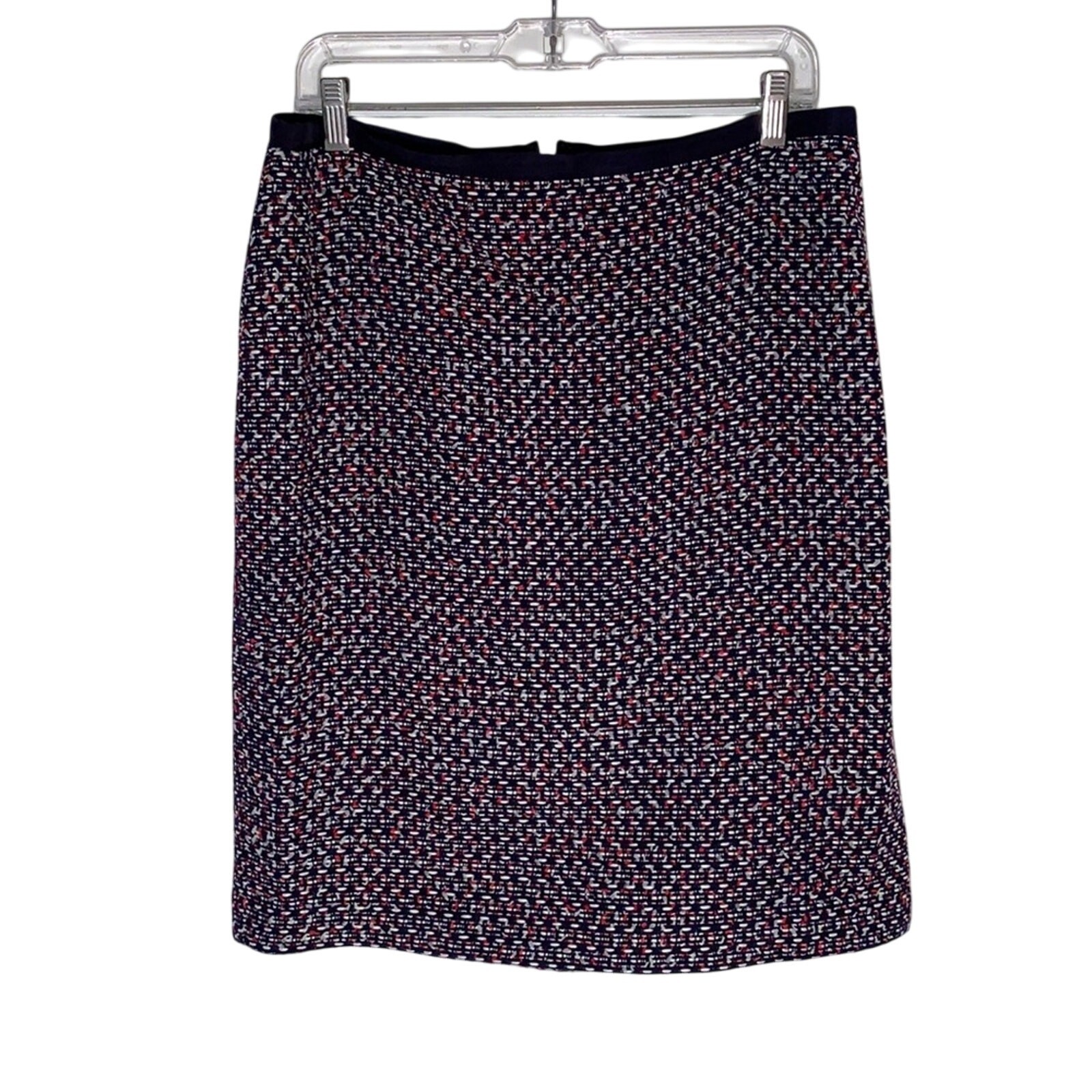 Talbots patriotic red white blue tweed skirt