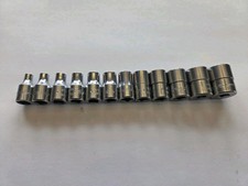 Snap On Tools 12 Piece SAE 6 Point Shallow Socket Set 1/8 Snap On Tools 12 Piece SAE 6 Point Shallow Socket Set 1/8