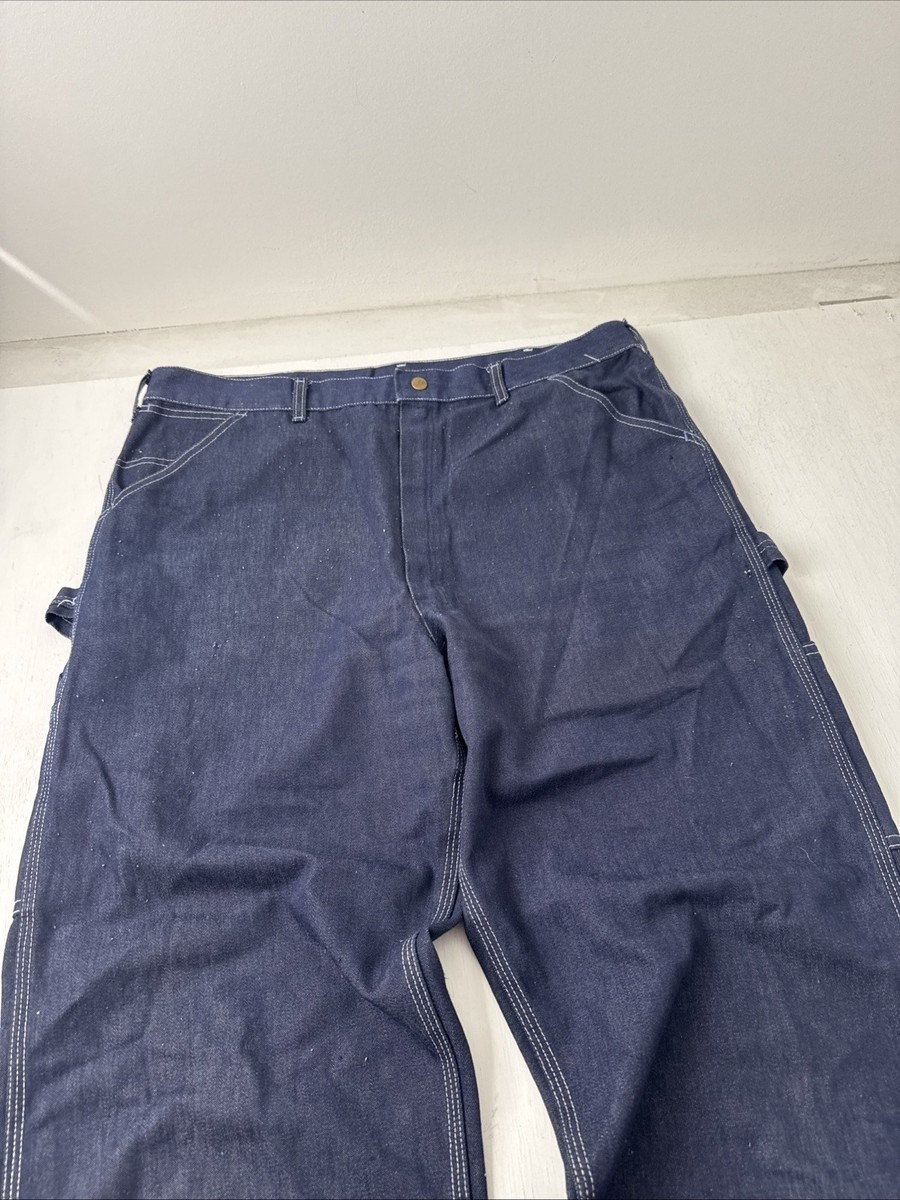Vintage Sears Toughskins Jeans Mens 38x29 Blue Carpenter 1970's | eBay