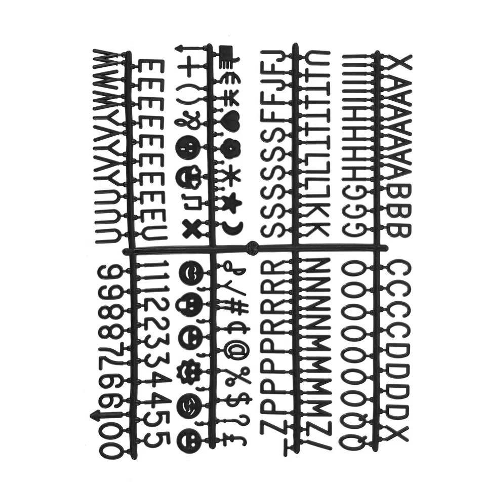 Tablero de letras de fieltro letras números 3/4 pulgadas alfabeto negro cambiable Foto 3 de 4